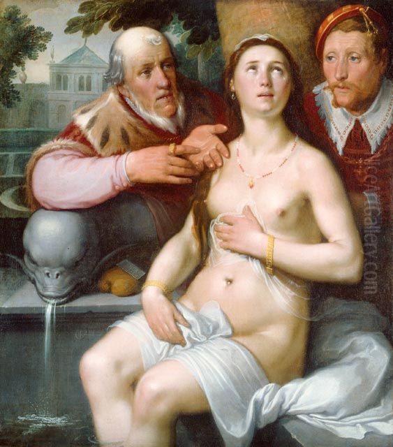 1-63) Oil Painting by Cornelis van Haarlem