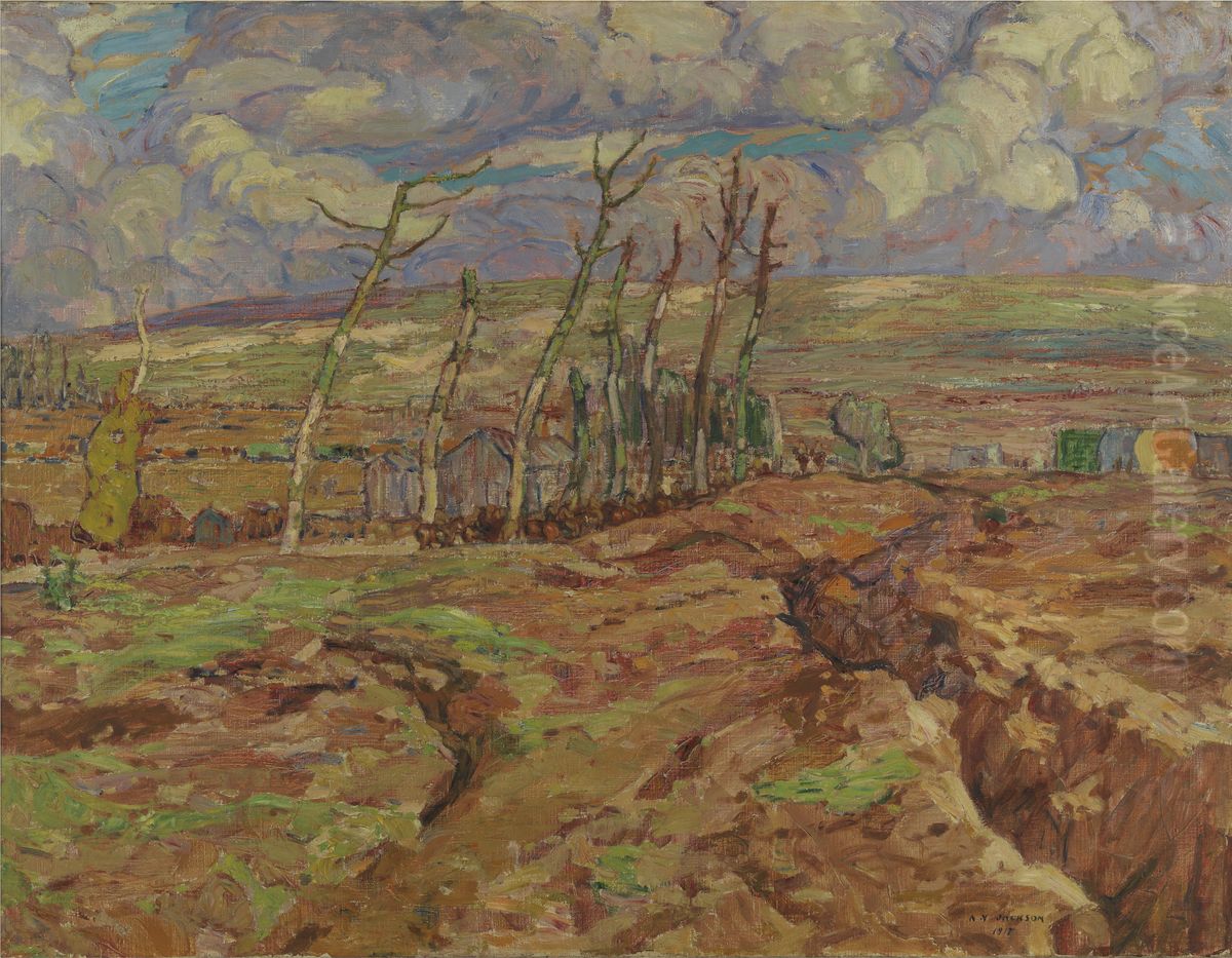 Vimy Ridge from Souchez Valley Oil Painting by A. Y. Jackson