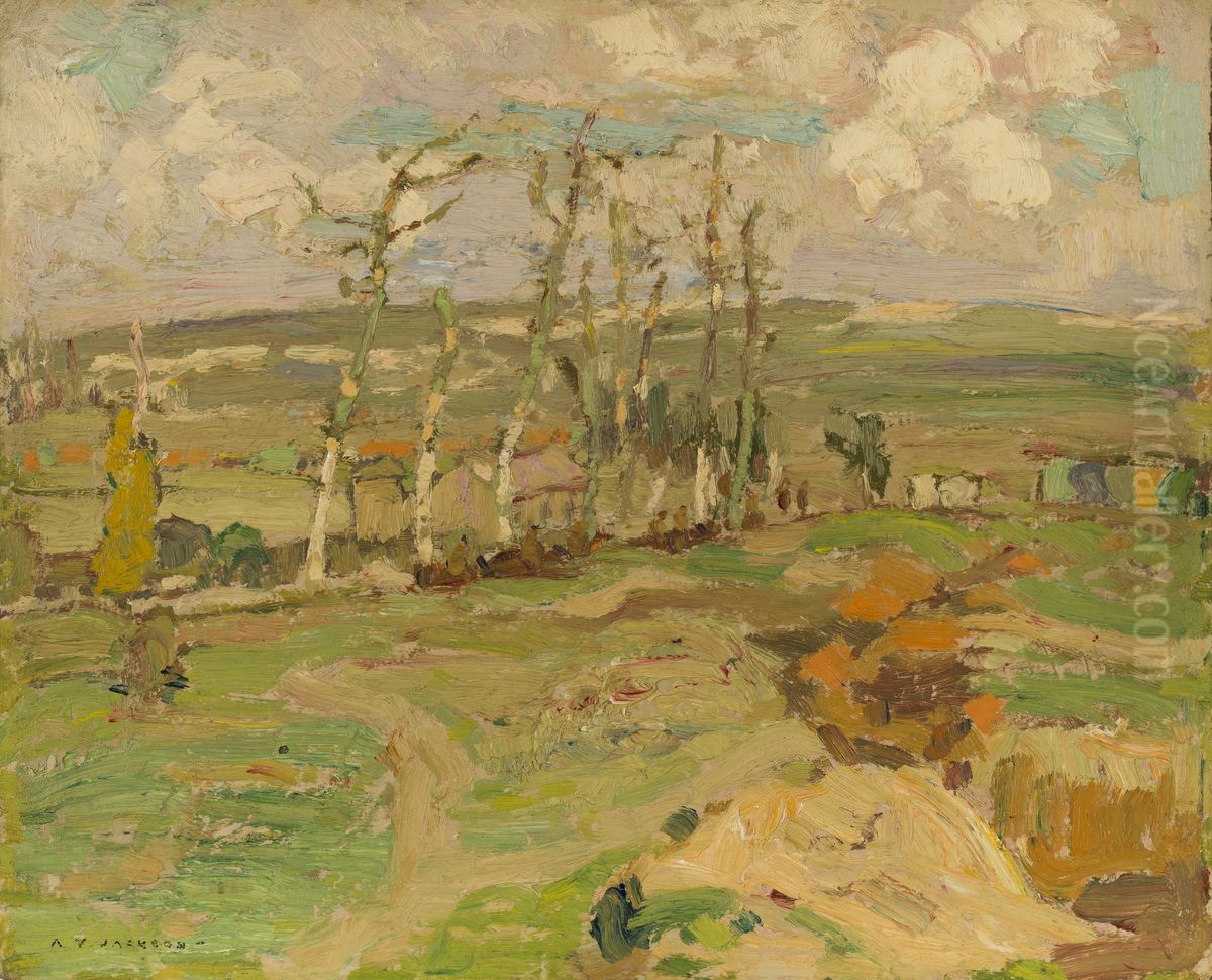 Study for Vimy Ridge from Souchez Valley Oil Painting by A. Y. Jackson