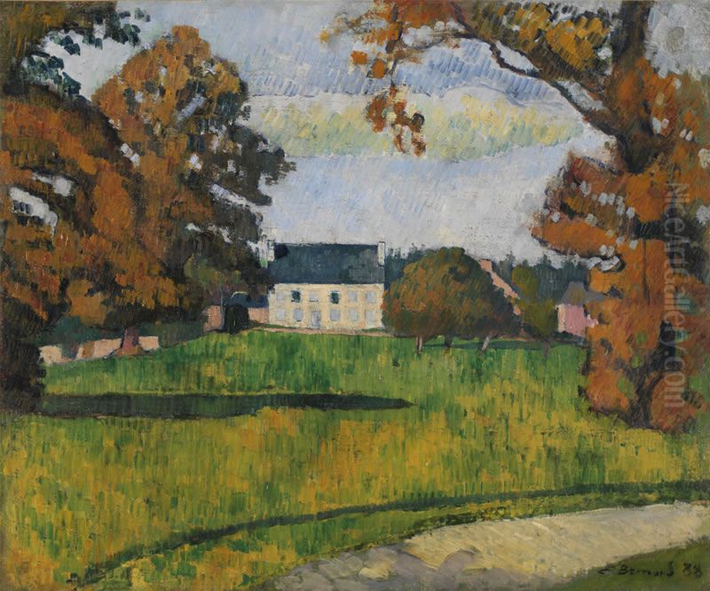 Maison au fond d'un parc Oil Painting by Emile Bernard