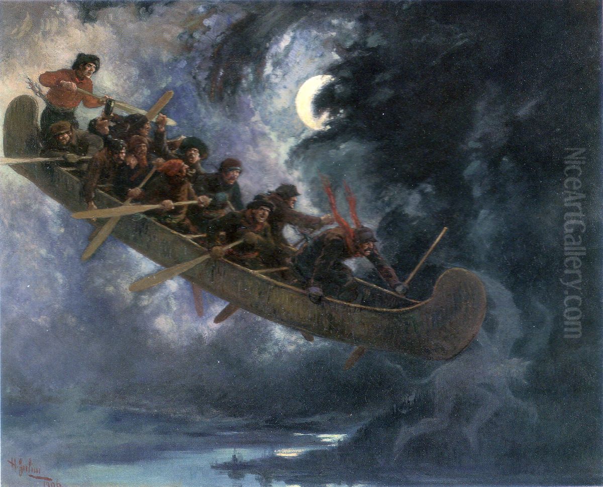 La Chasse-galerie Oil Painting by Henri Julien