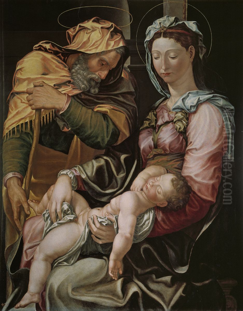 La Sagrada Familia Oil Painting by Jacopino del Conte