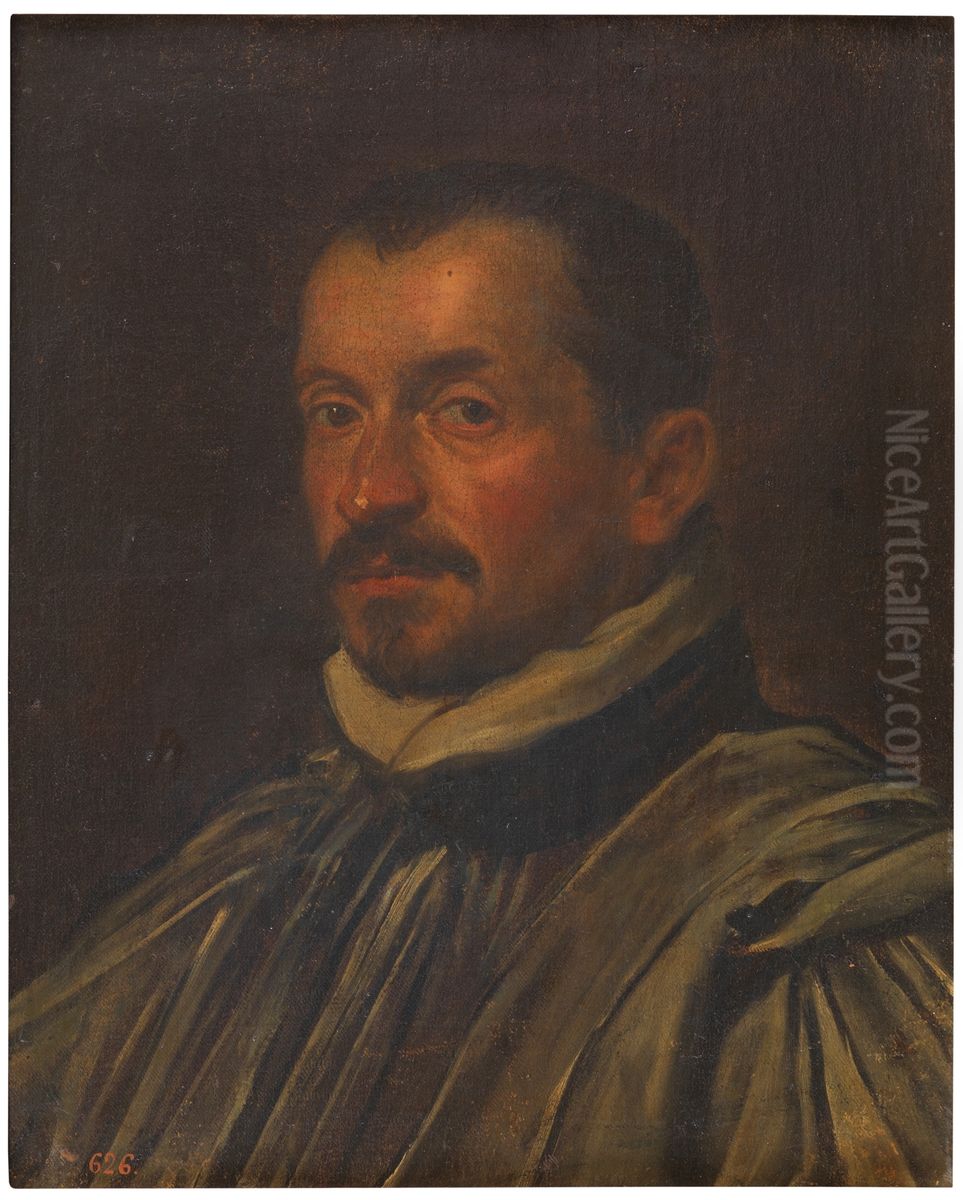 A Venetian Magistrate Oil Painting by Jacopo Tintoretto