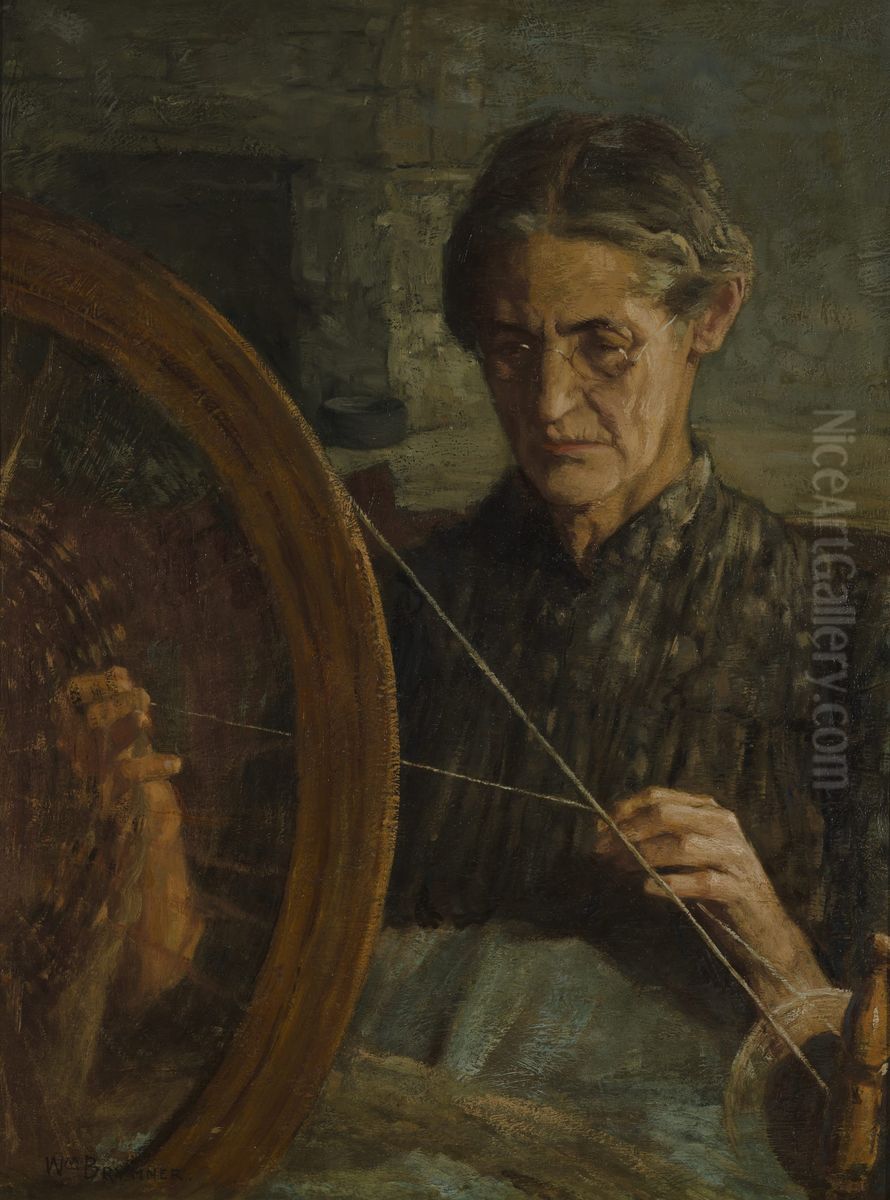 The old spinner, ile d'Orleans Oil Painting by William Brymner
