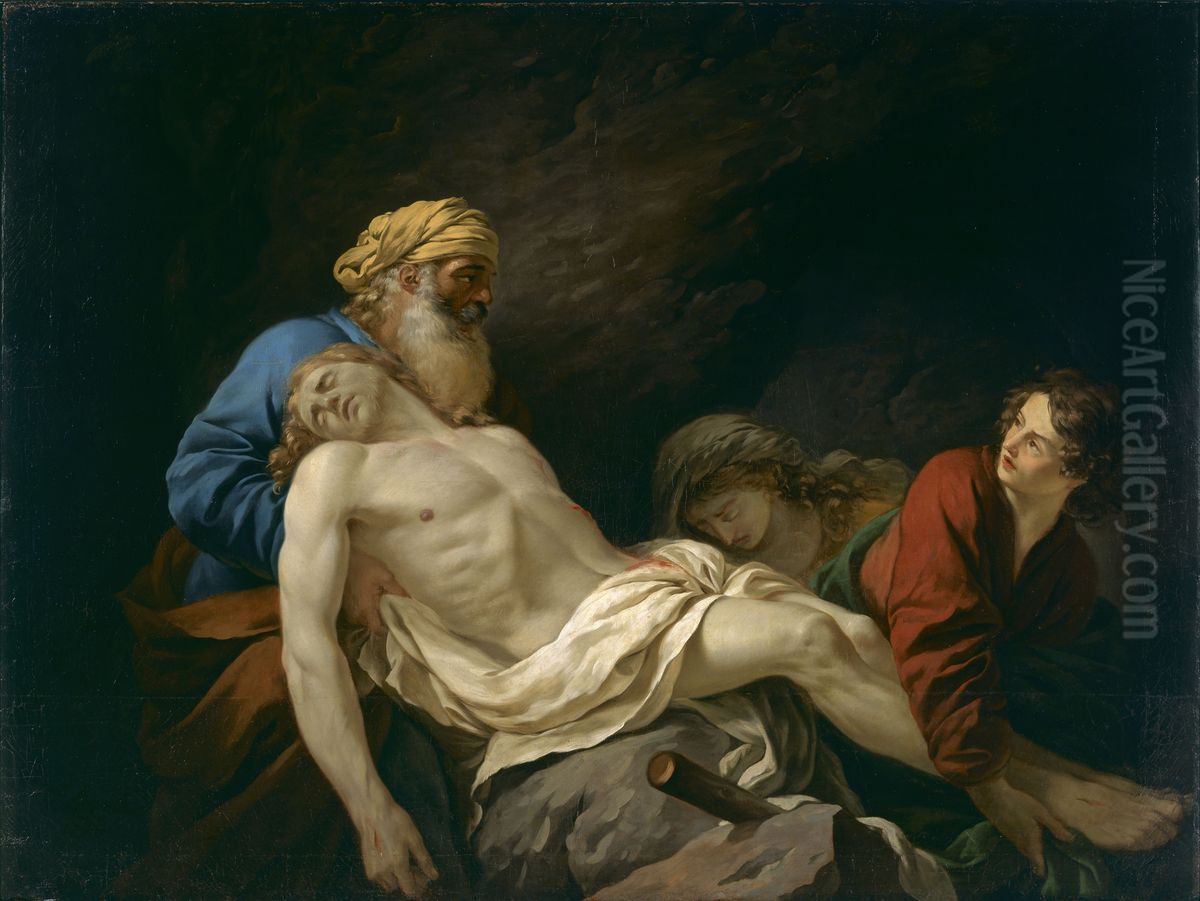 La Mise au tombeau Oil Painting by Jean-Jacques Lagrenee