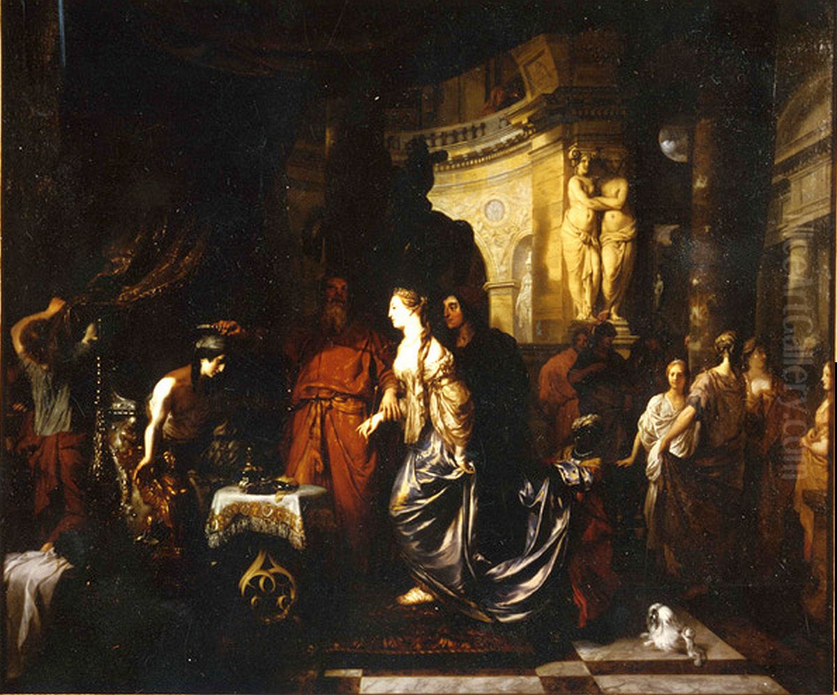 Antiochos, Seleukos & Stratonike Oil Painting by Gerard de Lairesse