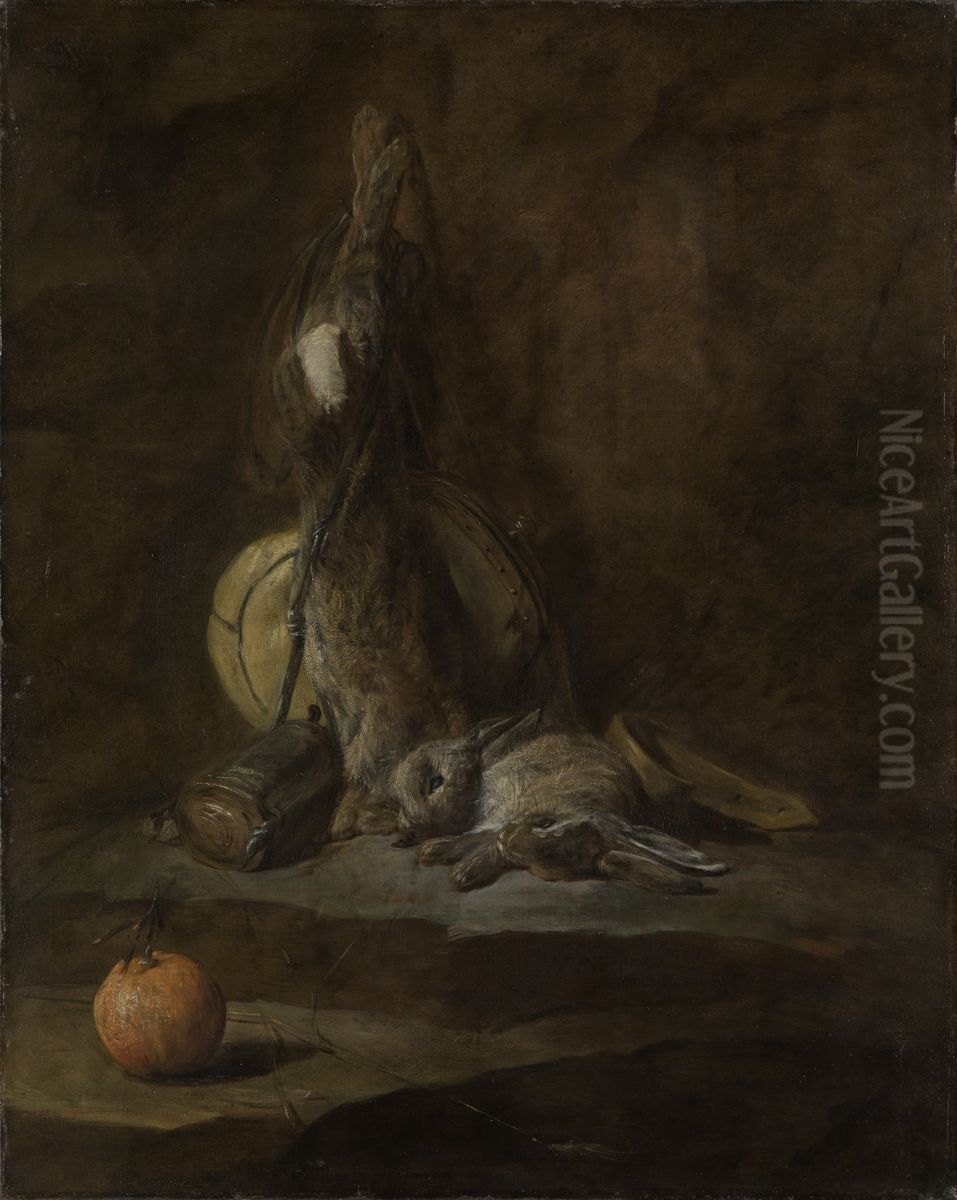 Stilleben mit totem Kaninchen Oil Painting by Jean-Baptiste-Simeon Chardin