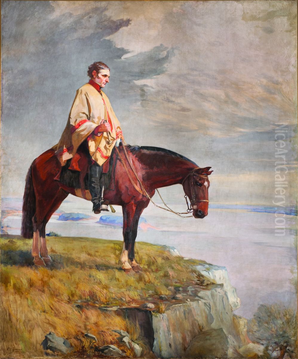 Artigas en la meseta Oil Painting by Carlos Maria Herrera