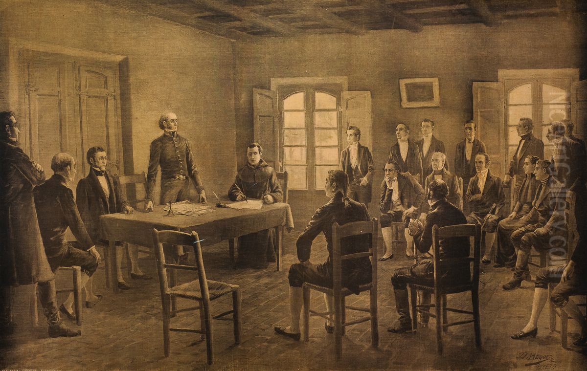 Congreso del ano XIII Oil Painting by Diogenes Hequet