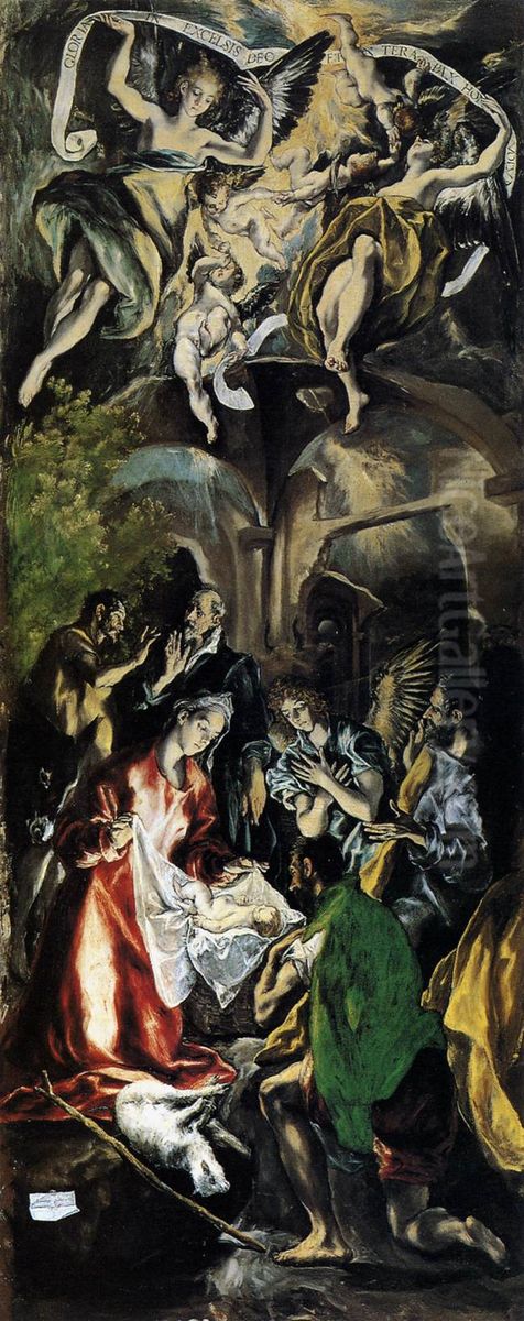 The Adoration of the Shepherds Oil Painting by El Greco