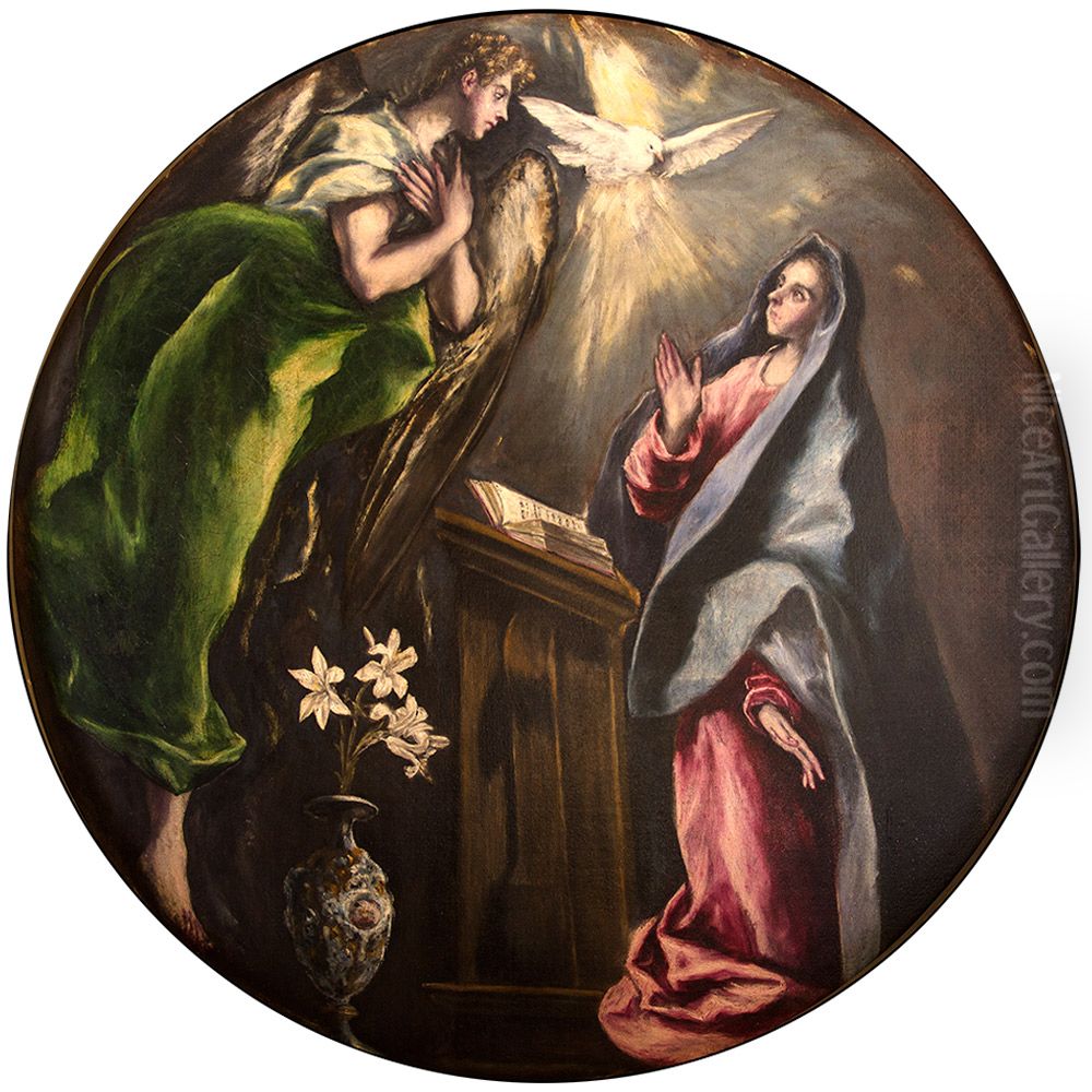 Annunciation Oil Painting by El Greco