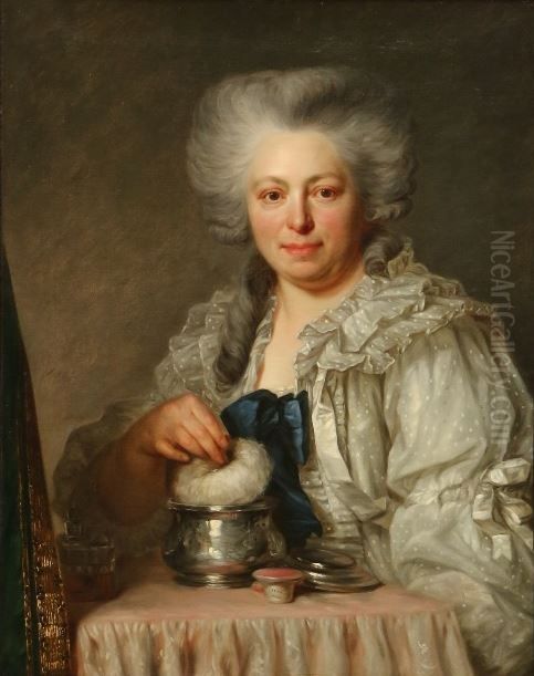 Portret van Mme Depestre, gravin van Seneffe Oil Painting by Antoine Vestier
