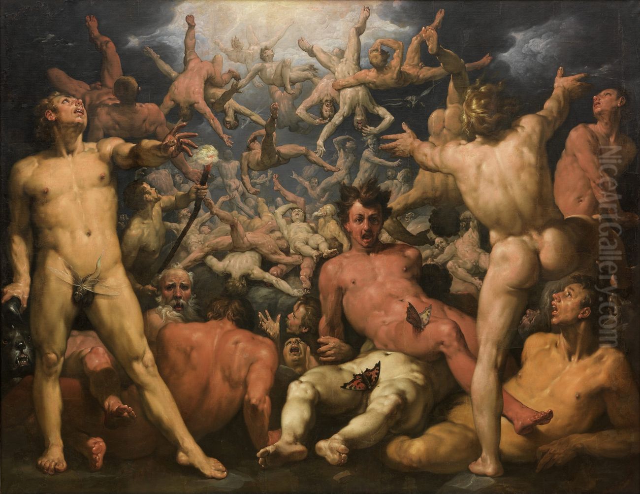 Fall of the Titans Oil Painting by Cornelis van Haarlem