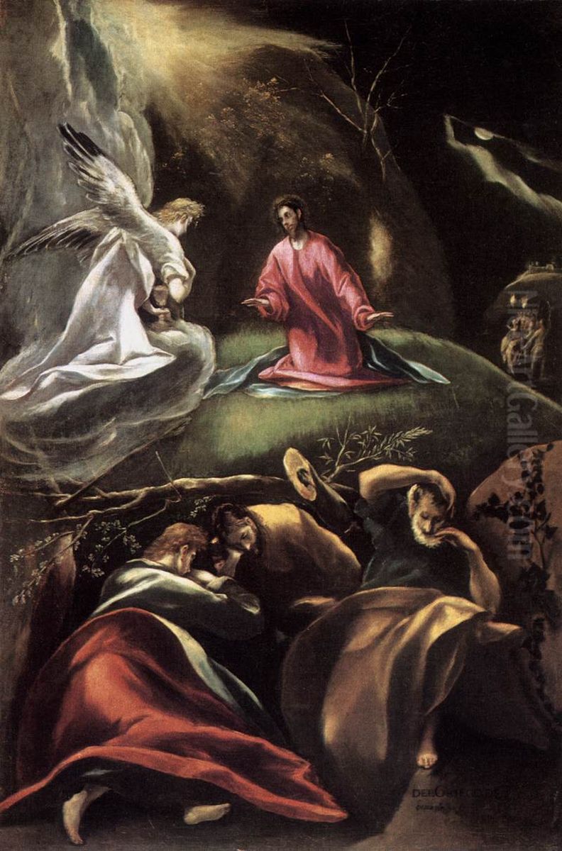 The Agony in the Garden of Gethsemane Oil Painting by El Greco