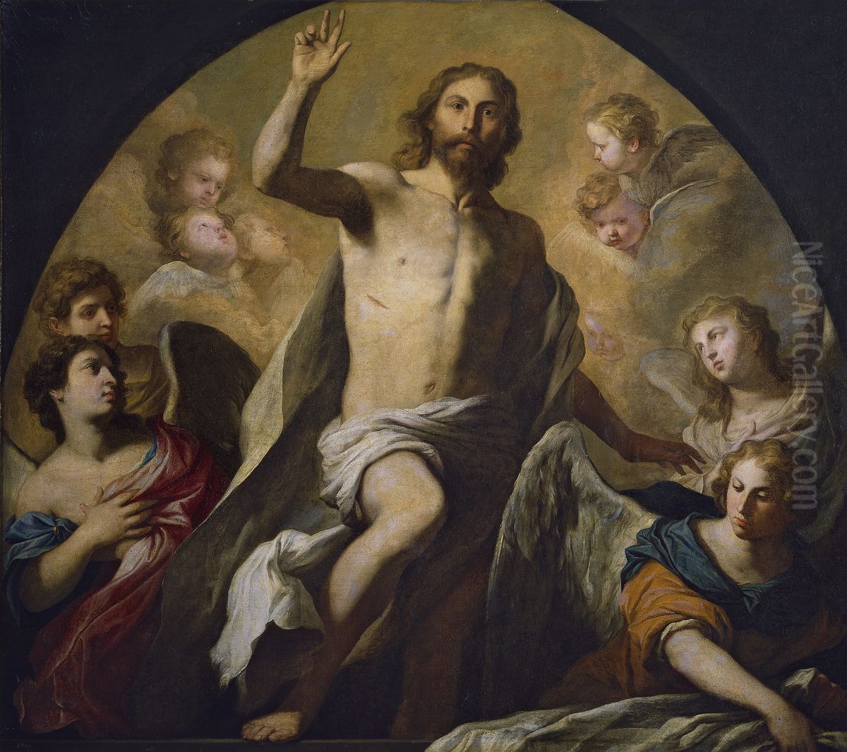 The Resurrection of Jesus Christ Oil Painting by Pietro Novelli