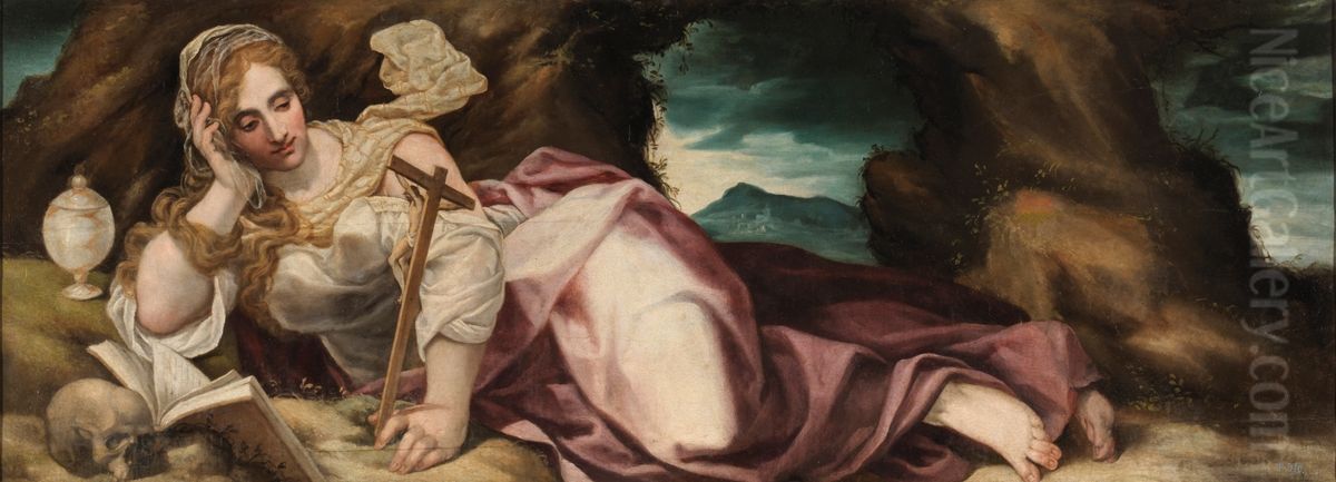 Penitent Magdalen Oil Painting by Gaspar Becerra