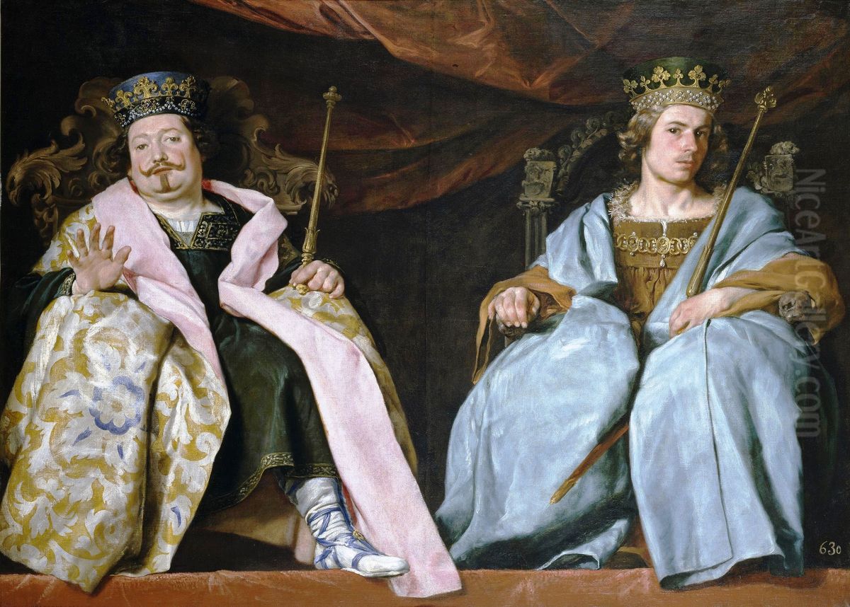 Dos reyes de Espana Oil Painting by Alonso Cano