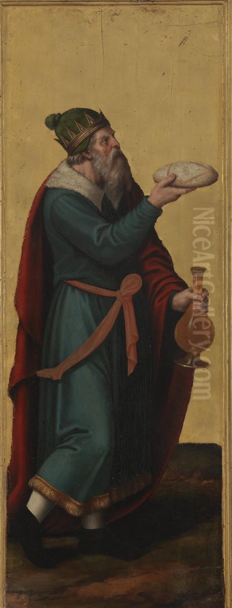 Melquisedec, rey de Salem Oil Painting by Juan De Juanes