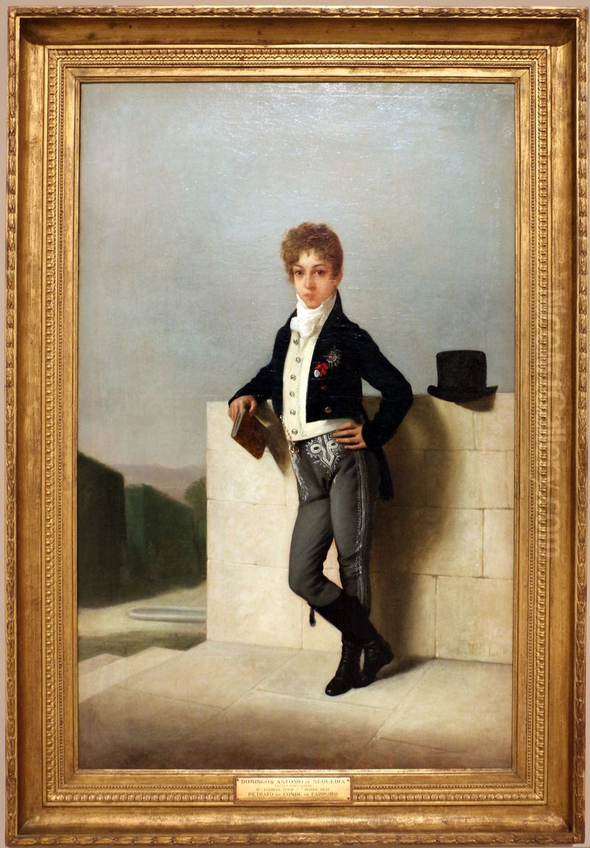 Portrait of Joaquim Pedro Quintela, 1st Count of Farrobo Oil Painting by Domingos Sequeira