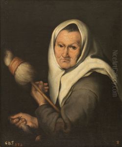 Vieja hilando