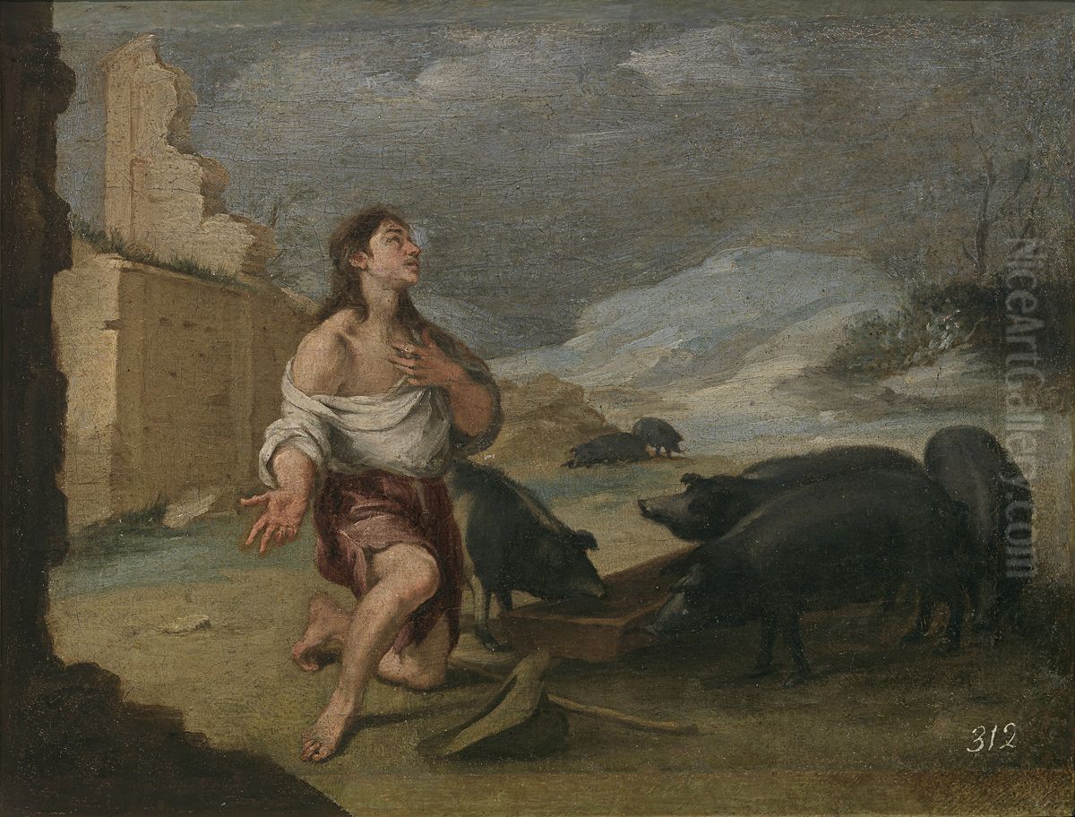 The prodigal son abandoned Oil Painting by Bartolome Esteban Murillo