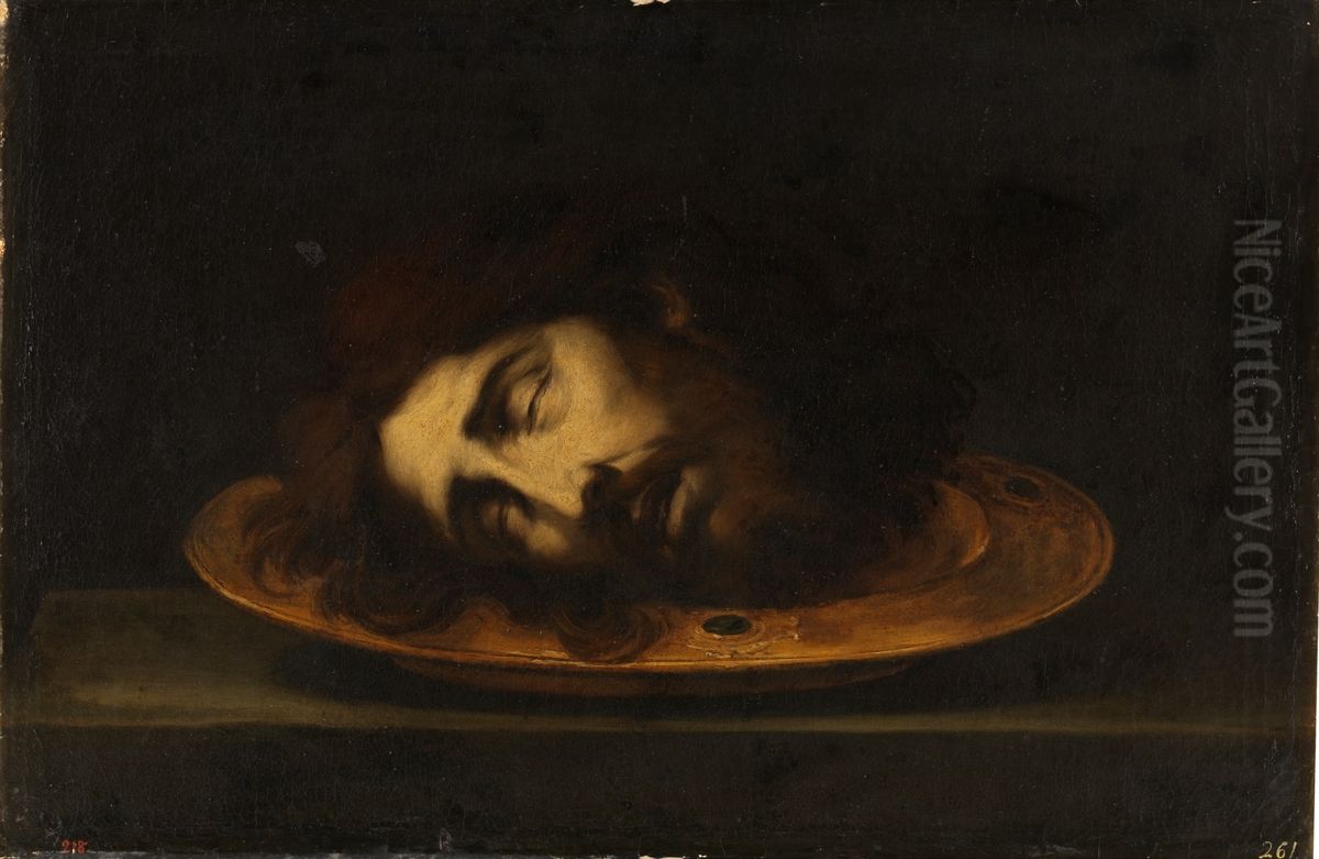 Cabeza de San Juan Bautista Oil Painting by Bartolome Esteban Murillo