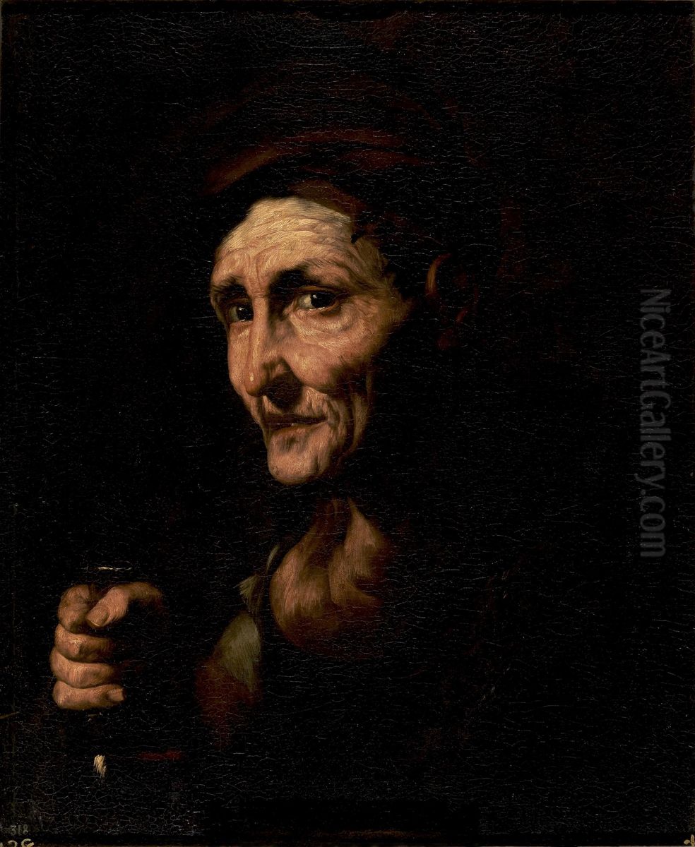 Vieja bebedora Oil Painting by Esteban March