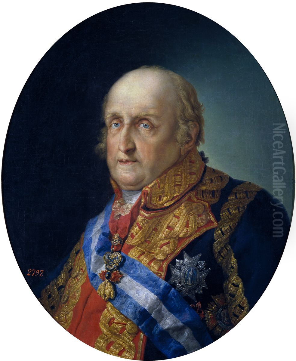 Antonio Pascual de Borbon y Sajonia, infante de Espana Oil Painting by Vicente Lopez Portana