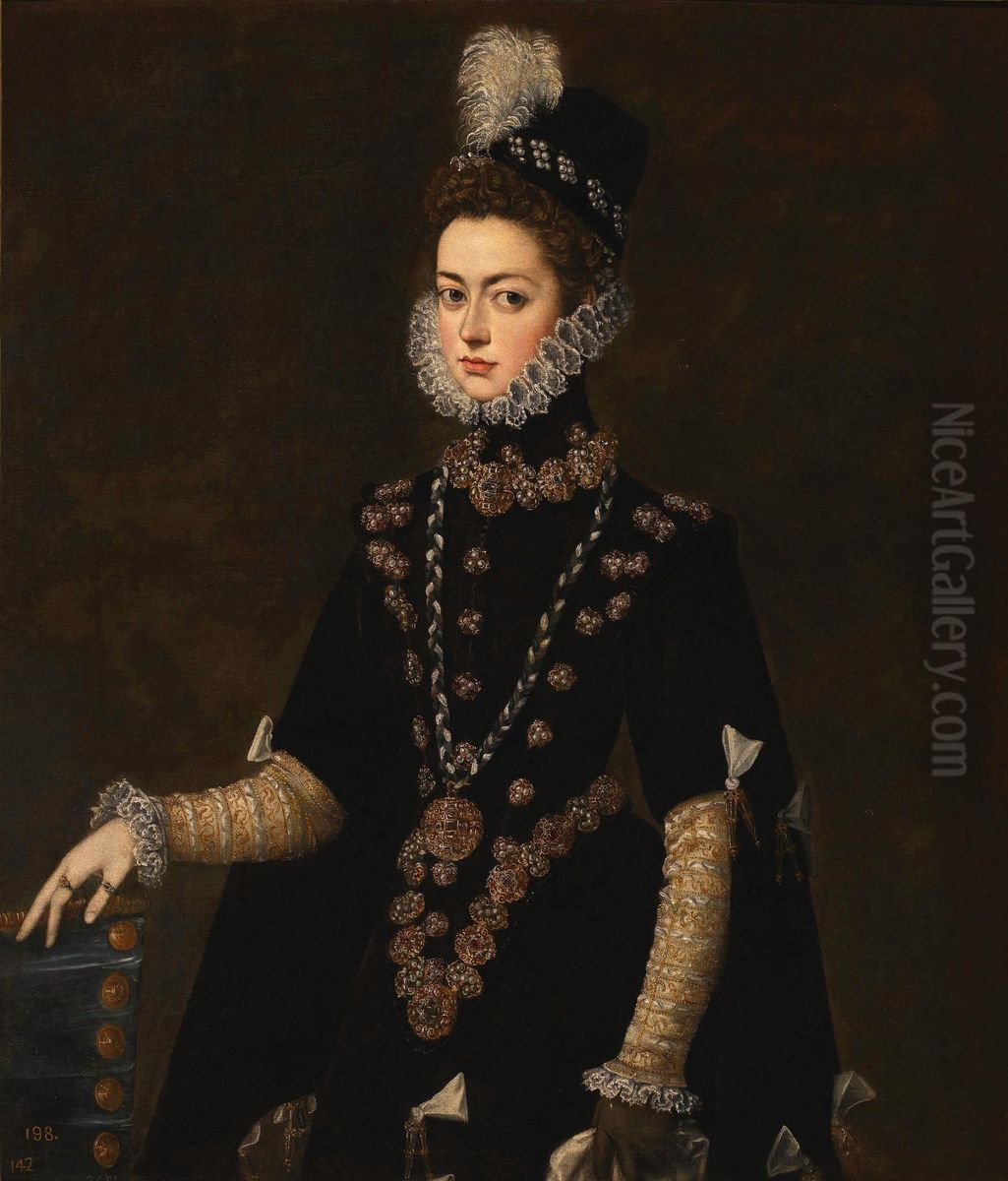 La infanta Catalina Micaela de Austria Oil Painting by Juan Pantoja de la Cruz