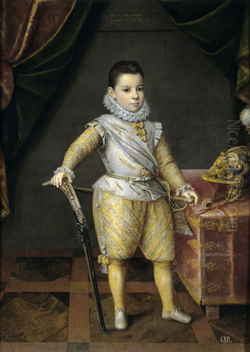 Portrait of Philip Emmanuel of Savoy (1586-1605), age five Oil Painting by Jan Kraeck