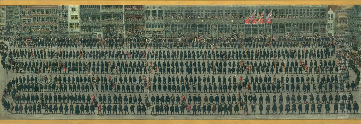 Part 1: Procession of Guilds Oil Painting by Denis van Alsloot