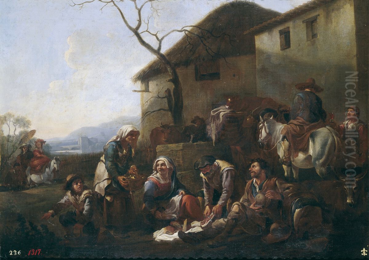 The snack Oil Painting by Jan Miel
