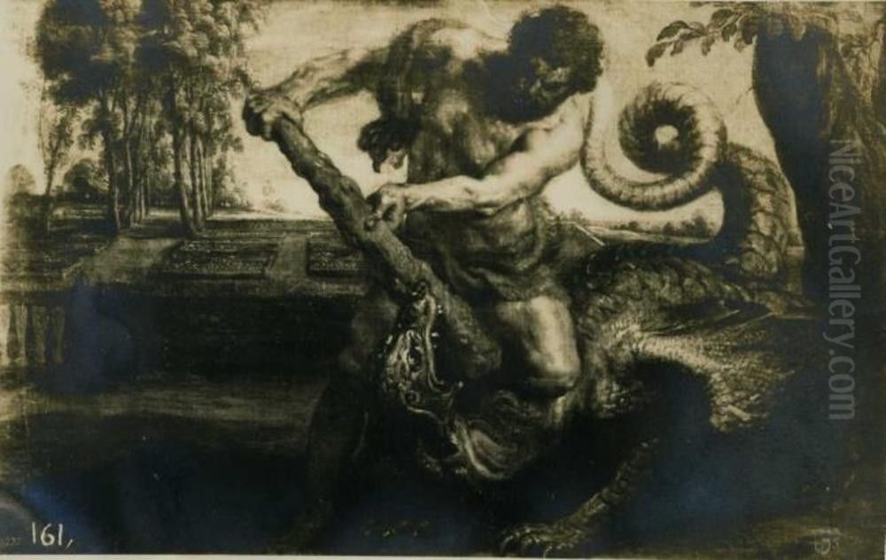 Hercules in the garden of the Hesperides Oil Painting by (studio of) Rubens, Peter Paul