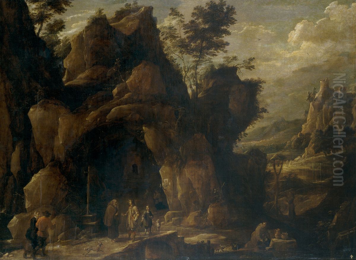 Paisaje con ermitanos Oil Painting by David Teniers the Younger