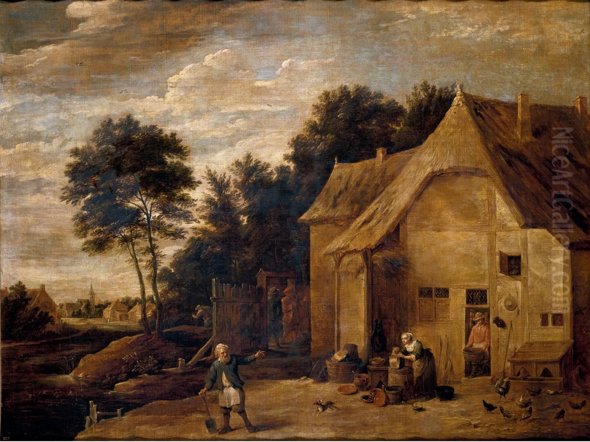 La casa rustica Oil Painting by David Teniers the Younger