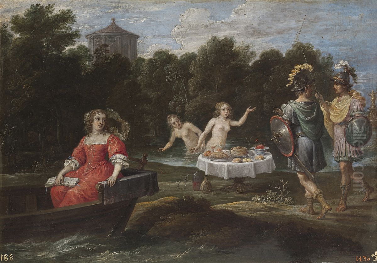 Carlos y Ubaldo en las islas Afortunadas Oil Painting by David Teniers the Younger