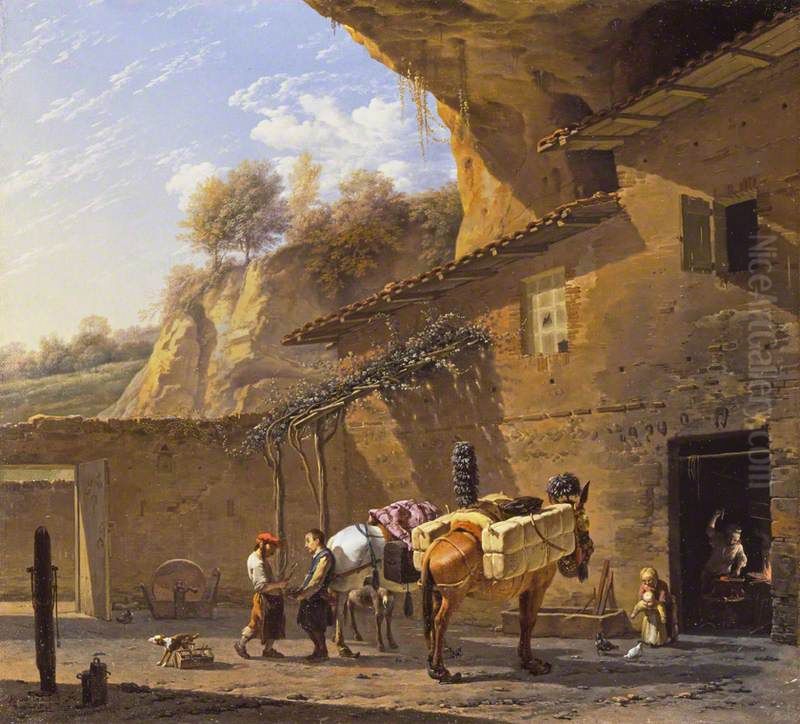 The Smithy Oil Painting by Karel Dujardin