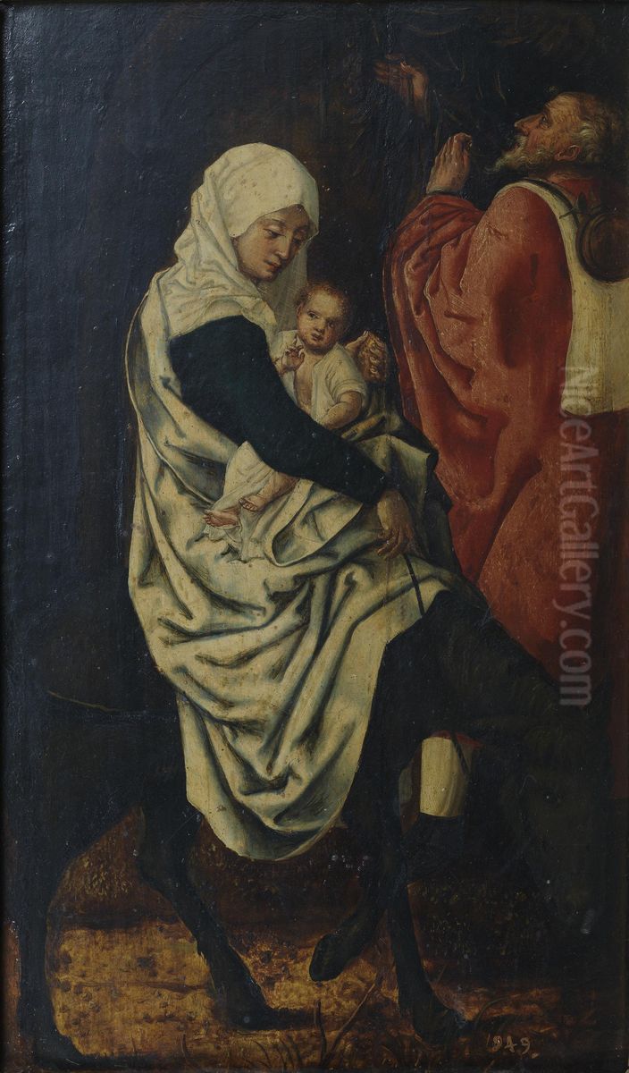 The flight into Egypt Oil Painting by Pieter Coecke Van Aelst