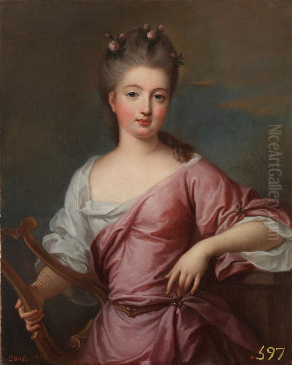 Portrait of Mlle de Berry Oil Painting by Pierre Gobert