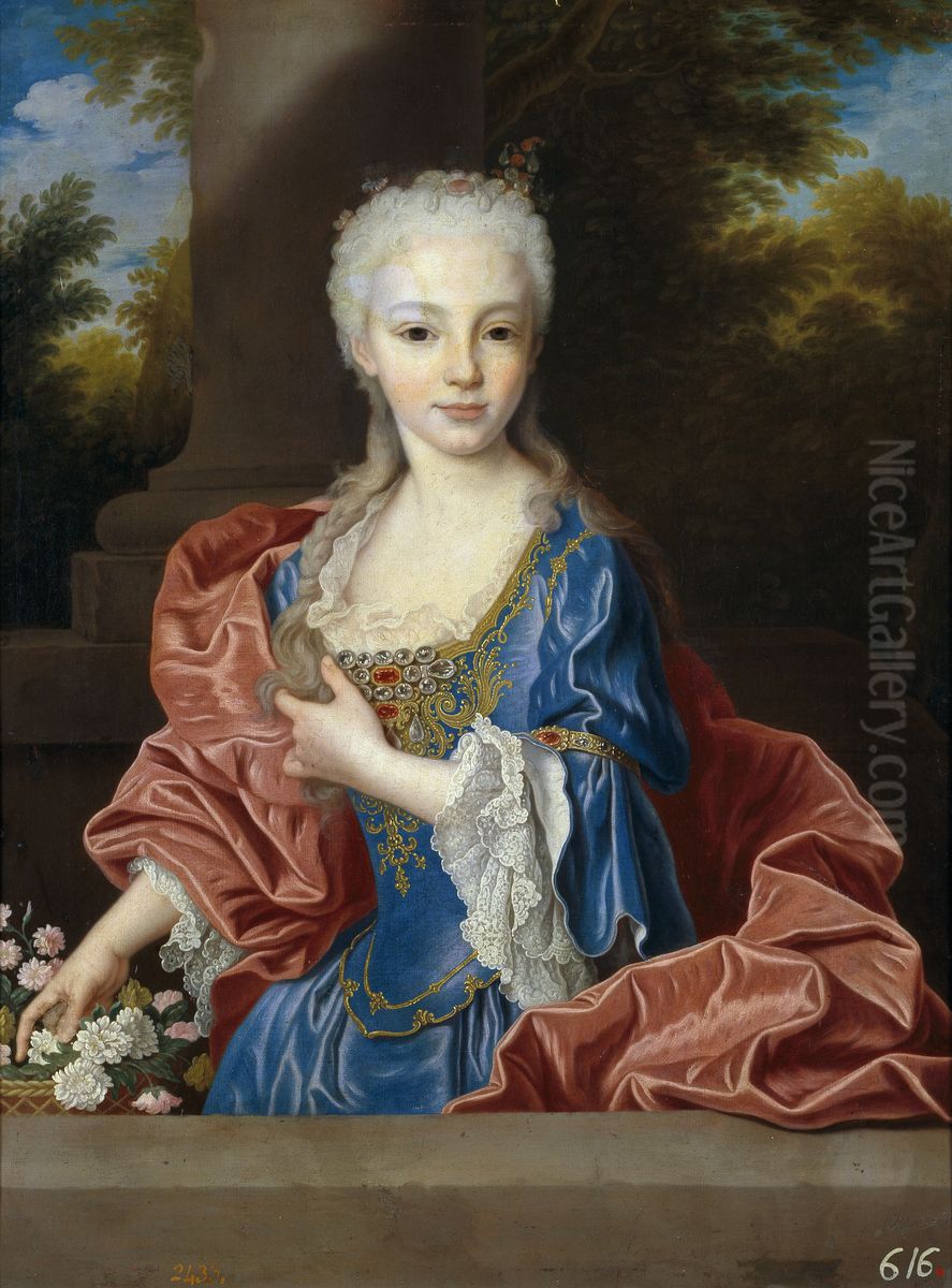 Maria Ana Victoria de Borbon Oil Painting by Jean Ranc