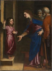 Jesus nino, en la puerta del Templo