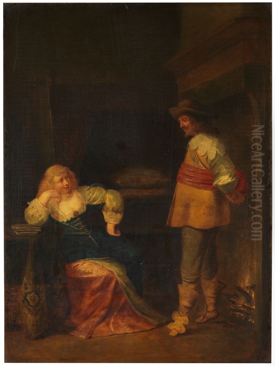 Scene with soldier Oil Painting by Christoffel Jacobsz van der Laemen