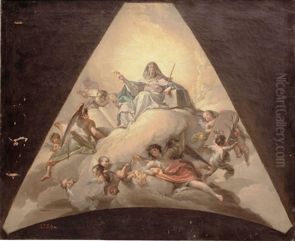 Alegoria de la Iglesia Oil Painting by Francisco Bayeu Y Subias