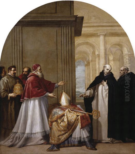Saint Bruno Refuses the Archbishopric of Reggio Calabria Oil Painting by Vincenzo Carducci