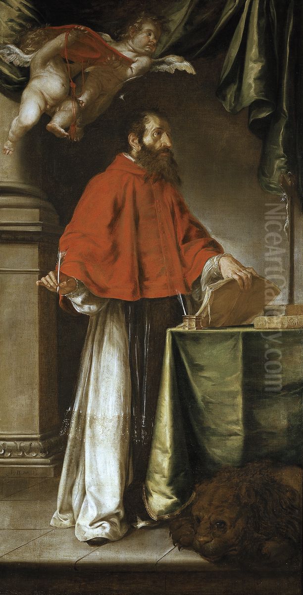 San Jeronimo Oil Painting by Juan De Valdes Leal