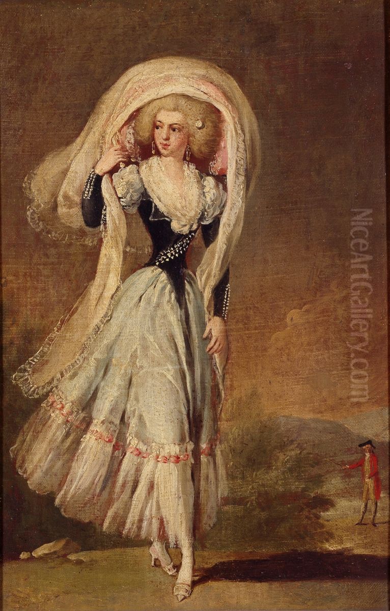 Maja de rumbo Oil Painting by Antonio Carnicero Y Mancio