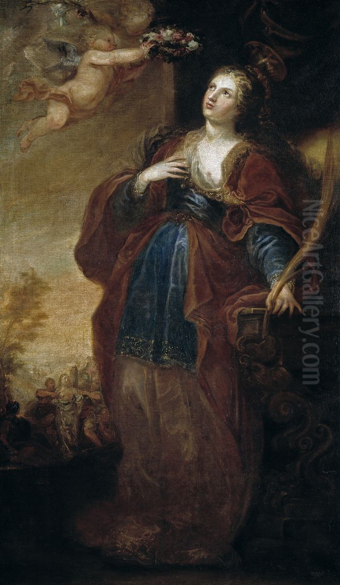Santa Agueda Oil Painting by Francisco Rizi
