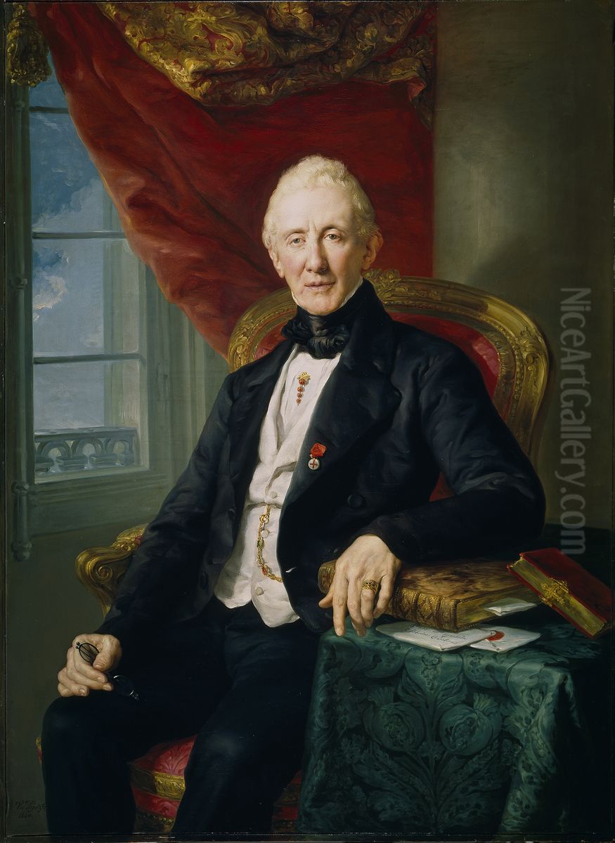 Jose Gutierrez de los Rios Oil Painting by Vicente Lopez Portana