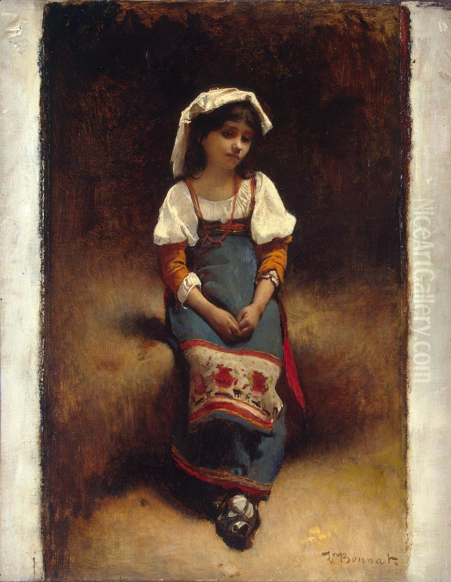 Femme italienne Oil Painting by Leon Bonnat
