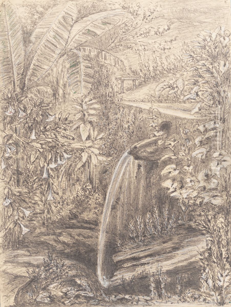 William's Shower Bath at 'The Spot' 20th November 1854 Oil Painting by Marguerite Tollemache